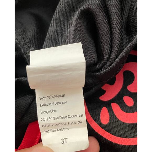 Spooktacular Ninja Kids Size 3T Black Halloween Costume - Picture 11 of 11